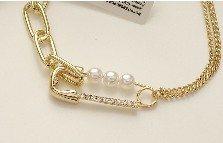 Pin Artificial Pearl Bracelet