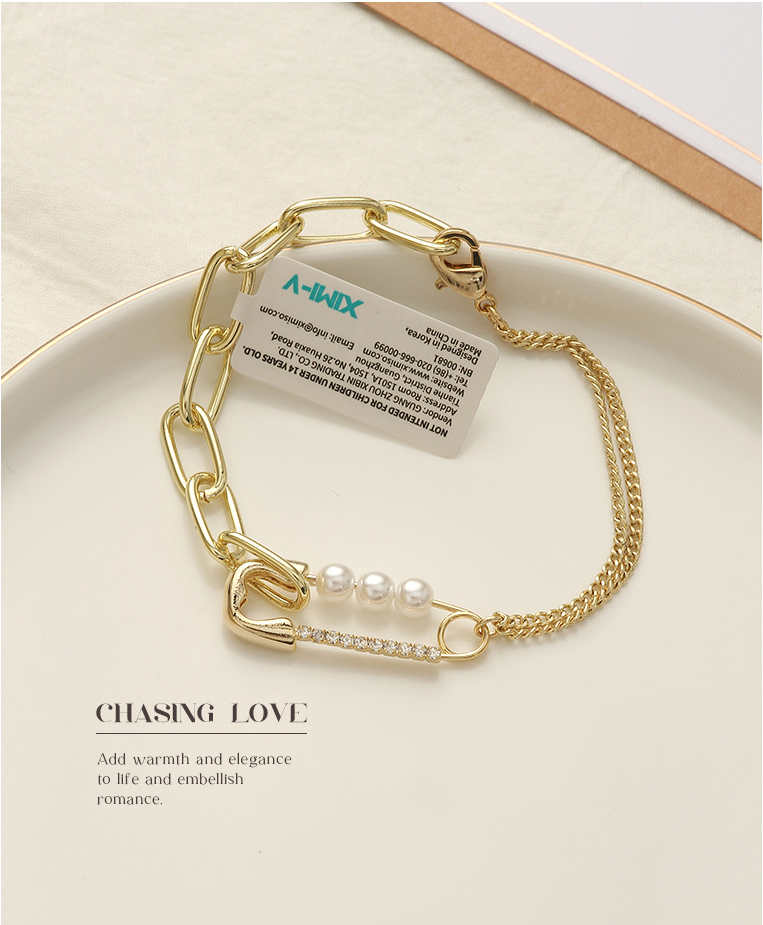 Pin Artificial Pearl Bracelet