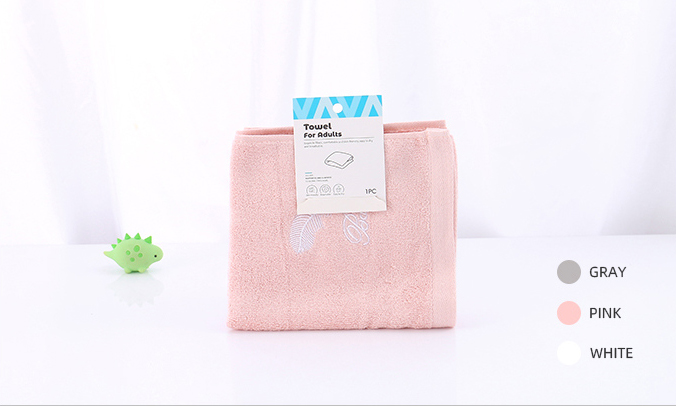 Feather Embroidery Towel for Adult