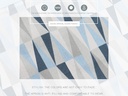 Geometric Triangle Pattern Apron (Blue)