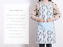 Geometric Triangle Pattern Apron (Blue)