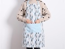 Geometric Triangle Pattern Apron (Blue)