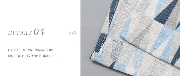 Geometric Triangle Pattern Apron (Blue)