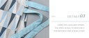 Geometric Triangle Pattern Apron (Blue)