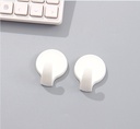 Round Creative Plastic Hook(2 Count)(White)
