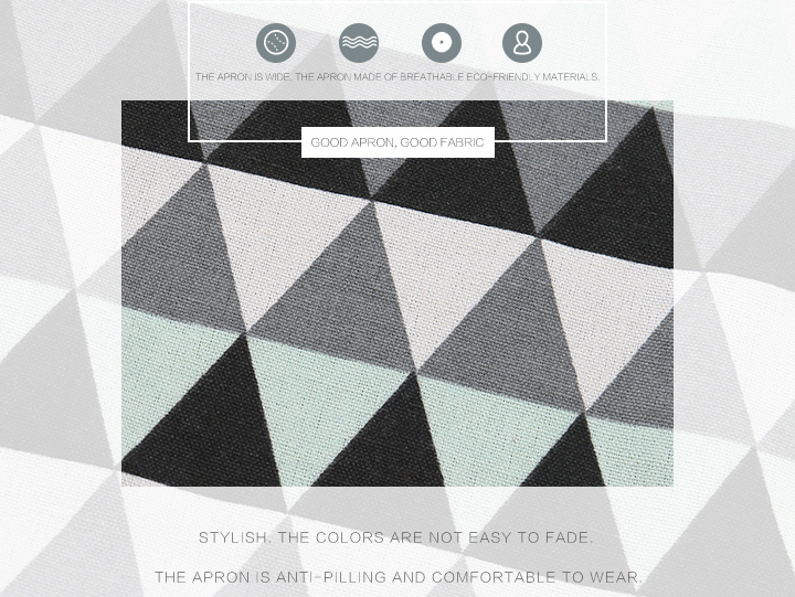 Geometric Triangle Pattern Apron (Green)