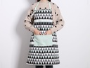 Geometric Triangle Pattern Apron (Green)