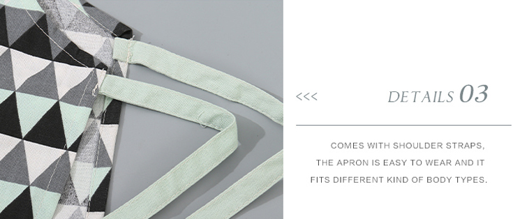 Geometric Triangle Pattern Apron (Green)