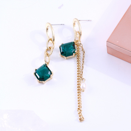 Exquisite Zircon Long Irregular Earrings