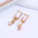 925 Silver Needle Acrylic Chain Long Earrings