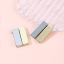 925 Silver Needle Stylish Square Bar Two Tone Earrings