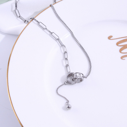 Stylish Simple Rings Necklace