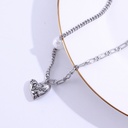 Heart-Shape Two Layers Spliced Necklace