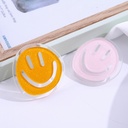 925 Silver Needle Smiling Resin Earrings