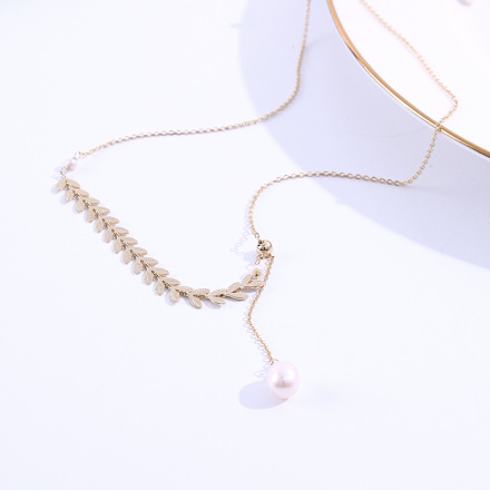 Delicate Wheat Tassel Necklace