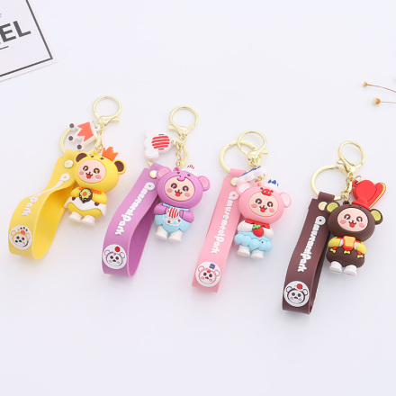 Cute Clown Bear Keychain