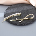 Stripes Cross Artificial Pearl Hair Pin Set