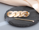 Beige Chain Geometric Hair Pin Set