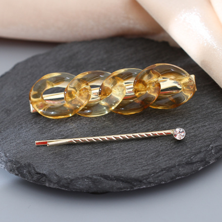 Tawny Chain Geometric Hair Pin Set