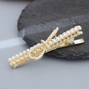Artificial Pearl Bow Knot Hair Clip