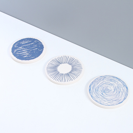 Simple Texturing Diatomite Drink Cup Coaster