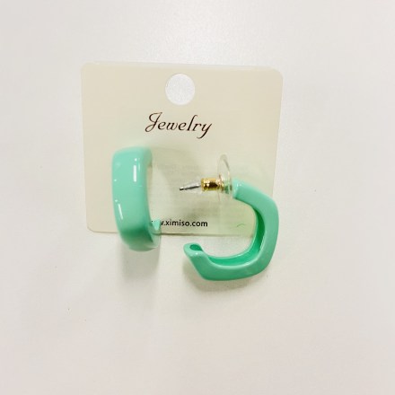 Stylish Spray-painted C-shape Earrings