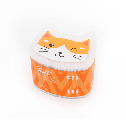 Kitty-shape Box Medium Cotton Swab (300 Count)