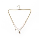 Key Double Layers Artificial Pearl Necklace