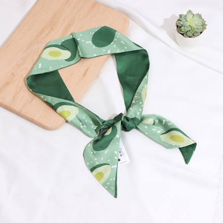 Summer Refreshing Avocado Ribbon Scarf(Green)