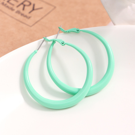 Stylish Paint Round Thin Earrings