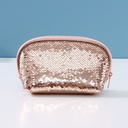 Sequin Arc-shaped Makeup Bag(Champaign Gold)