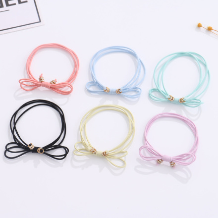 Knot Bow Knot Hair Ropes 2PCS