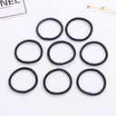 Pierced Silver Wire Basic Hair Ropes 8 PCS