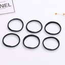 Wide Flat Crisperding Basic Hair Ropes 6 PCS