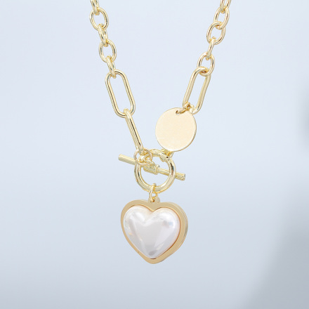 Heart-shape Artificial Pearl Necklace