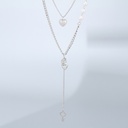 Double Layers Heart Lock Necklace