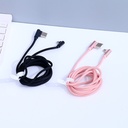 2M Double Angled Connectors Fabric Waving Charging Cable for MICRO
