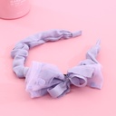 Wrinkly Polka Dot Ribbon Kids Hair Band