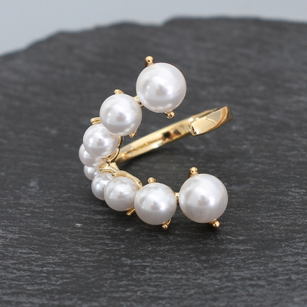 Artificial Pearl Open Ring