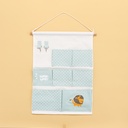 Cartoon Hanging Bag with 7 Pockets and 2 Hooks(Green)