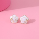 Golden Flower Simple Earrings