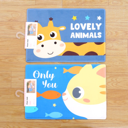 Flannel Cute Animal Floor Mat