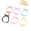 Heart-shape Pendant Knot Hair Rope 2PCS