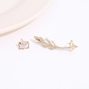 925 Silver Needle Leaves Ear Clip