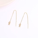 Spaceman Cat's-eye Gem Threader Earrings