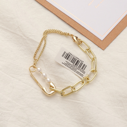 Pin Artificial Pearl Bracelet