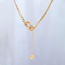 Double Circles Tassel Necklace