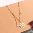 Stylish Metal Round Angel Necklace