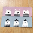 Flannel Long Stripes Bunny Series Floor Mat