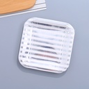 Silver Stripes Square Paper Plate(9 Inches)(10 Count)